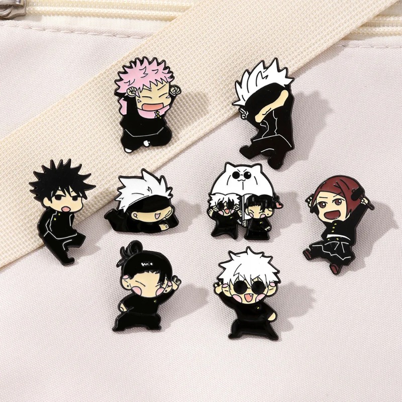 Embroidery Reddit - Set di 8 spille smaltate anime