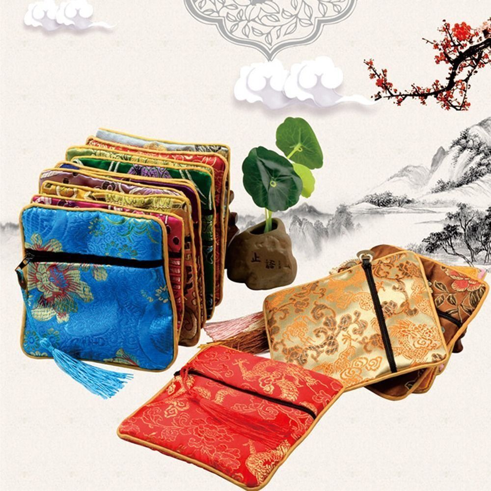 Embroidery Bag - Organizzatore di gioielli in tessuto di