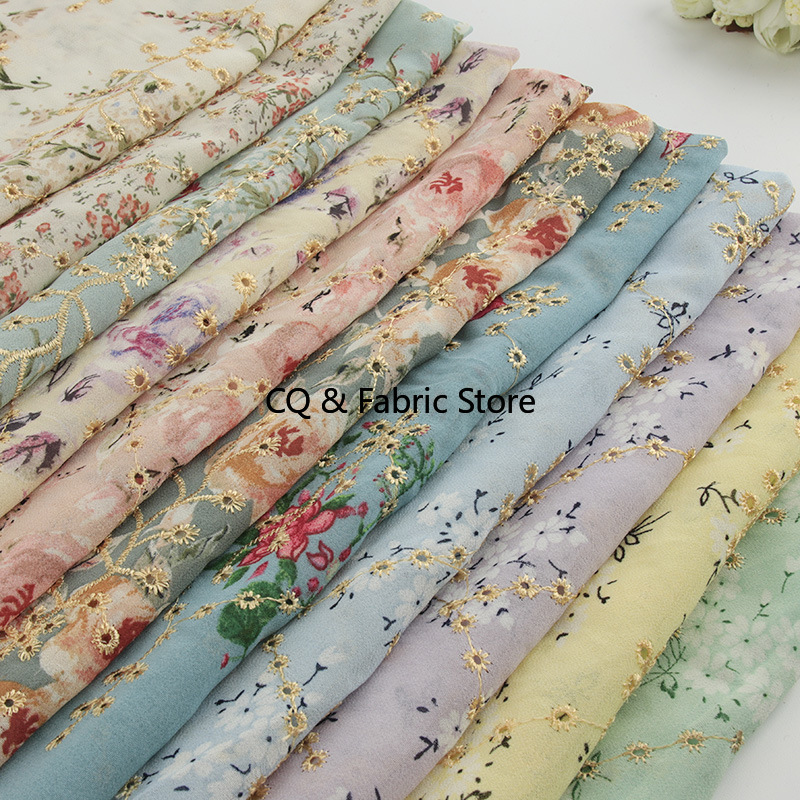 Nuovo tessuto chiffon stampato - Embroidery Rose recensione e prezzo