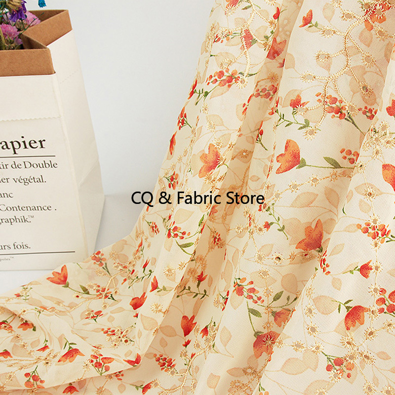 Nuovo tessuto chiffon stampato - Embroidery Rose recensione e prezzo