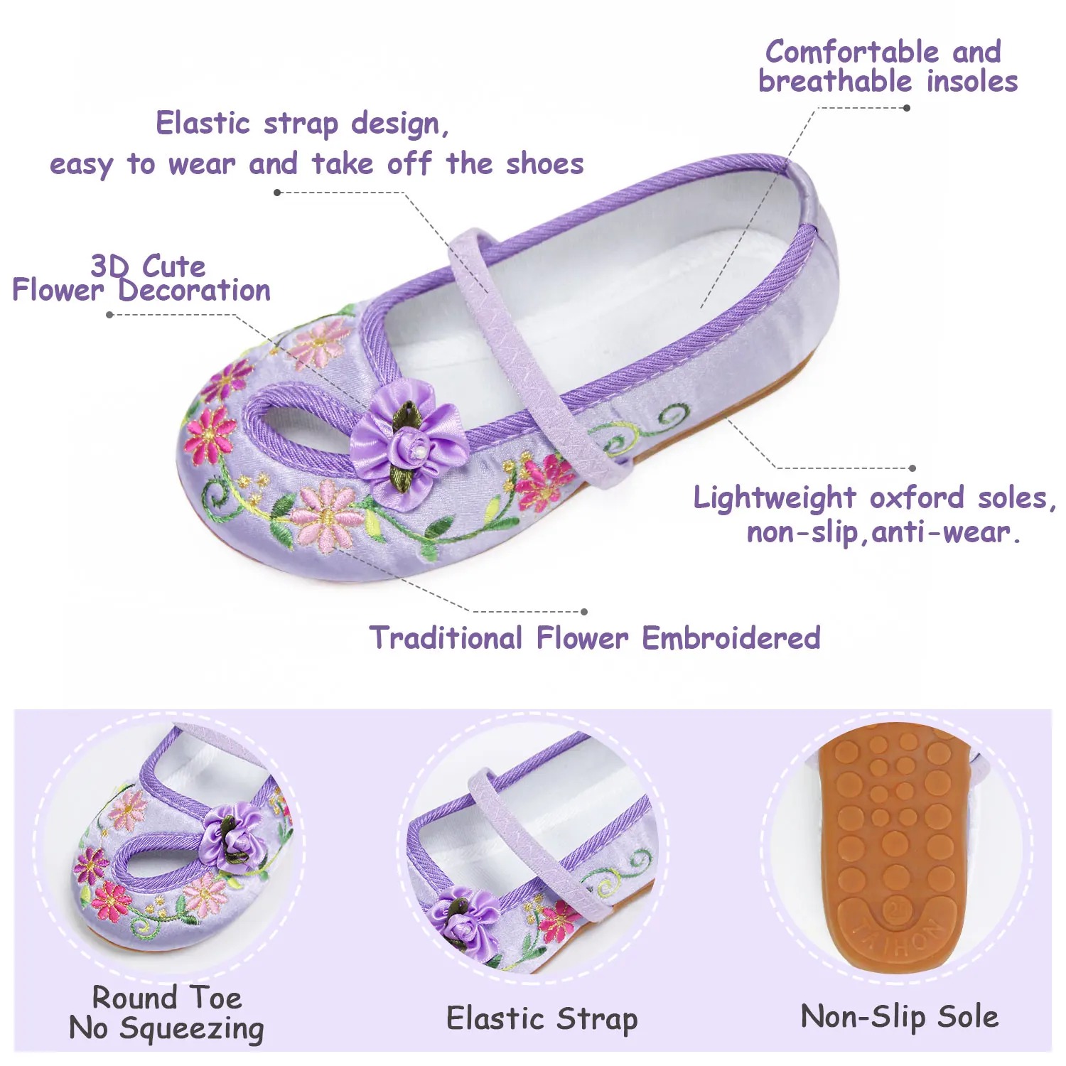Scarpe da balletto ricamate pe - Embroidery Rose recensione e prezzo